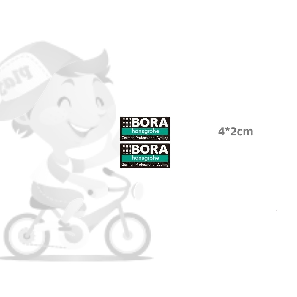 BORA hansgrohe(ボラハンスグローエ)ステッカー(W4/H2/ホワイトロゴ/2枚1セット)