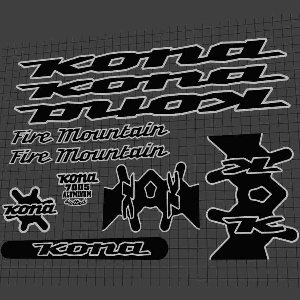 kona(コナ)Fire Mountain(ファイヤーマウンテン)フレームステッカーセット(2008)