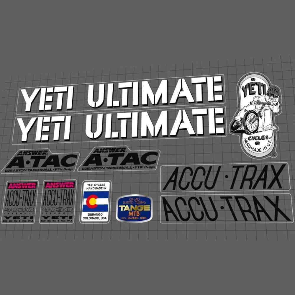 YETI(イエティ)ULTIMATE(アルティメイト)フレームステッカーセット(1992)