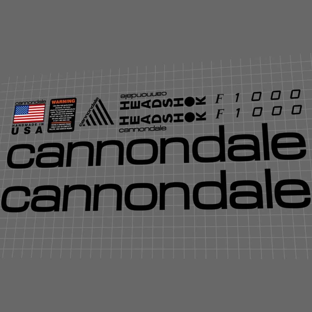 cannondale(キャノンデール)F1000フレームステッカーセット(1995/ブラック)
