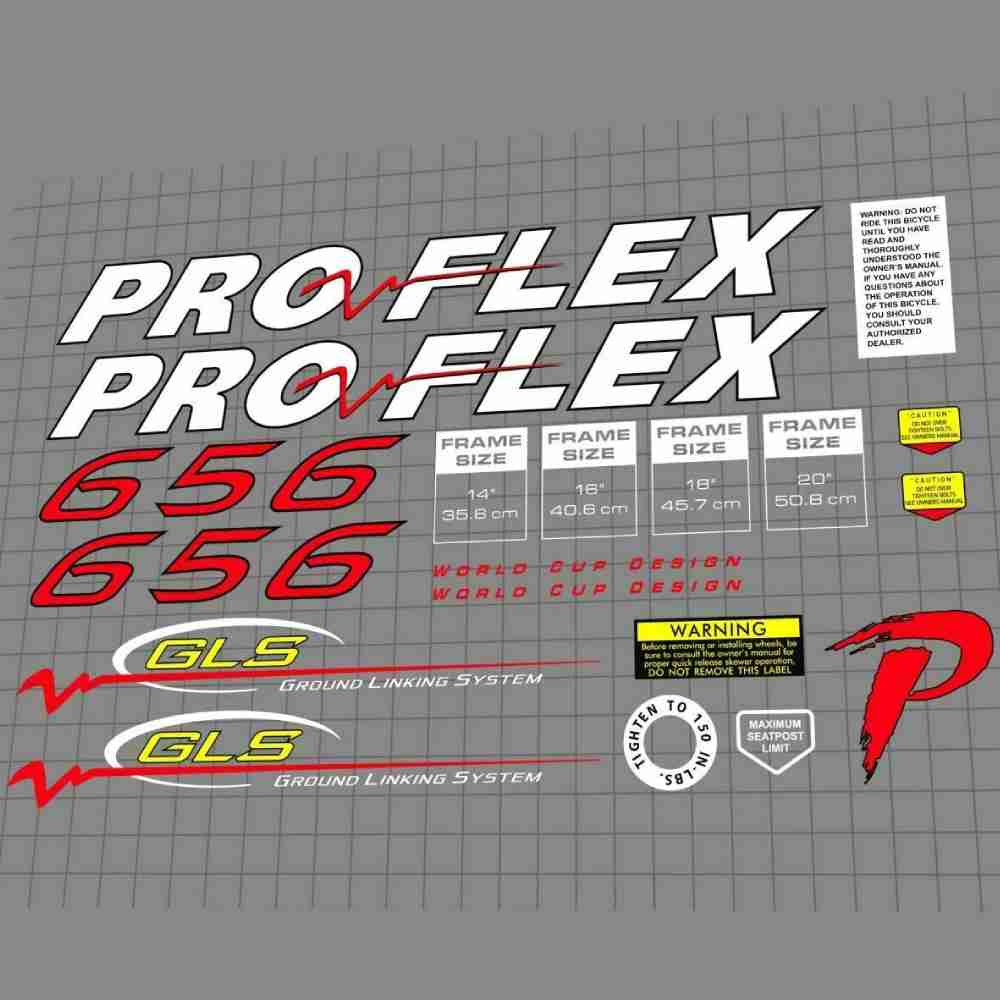 Girvin(ガービン)PROFLEX(プロフレックス)656フレームステッカーセット(ホワイト)