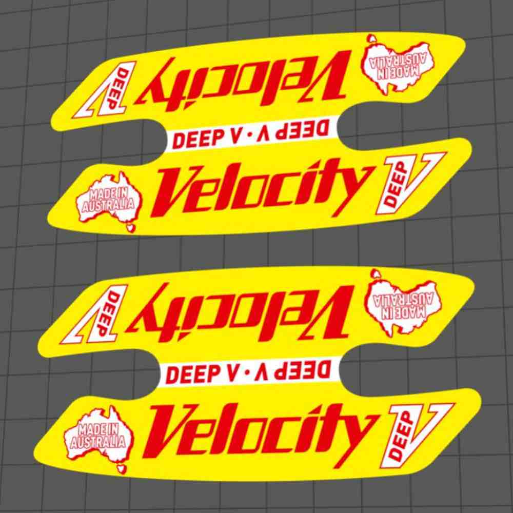 Velocity(ベロシティ)DEEP Vリムステッカーセット(リム2本分/イエロー)