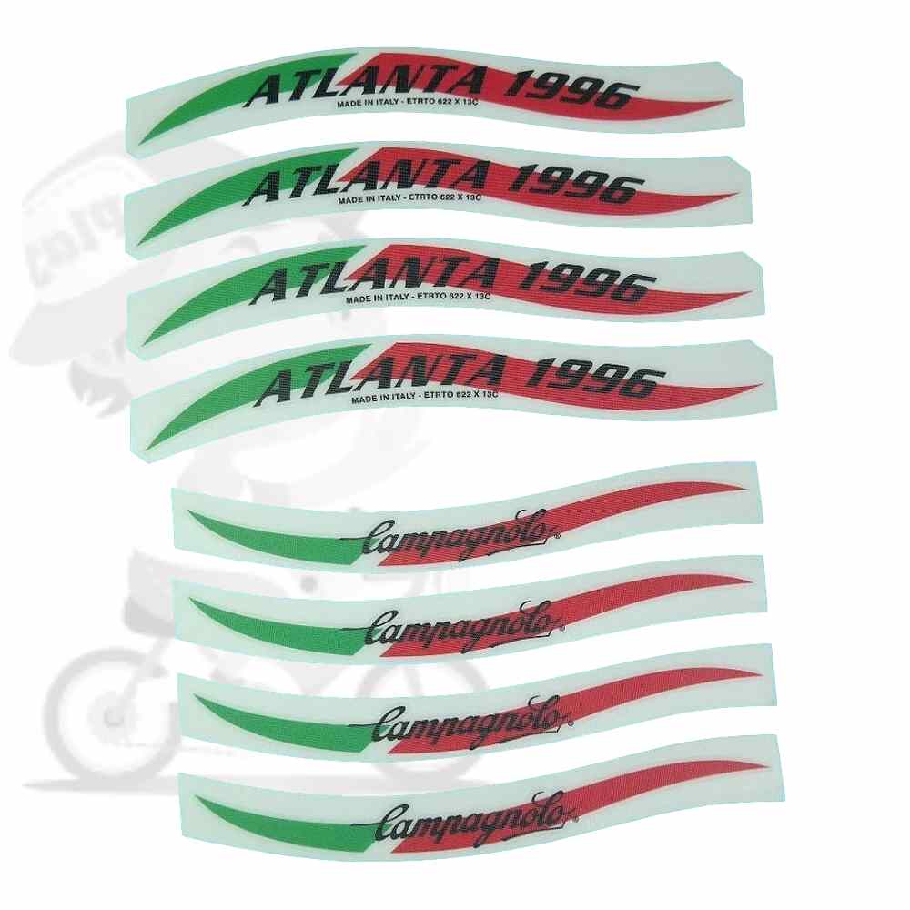 CAMPAGNOLO(カンパニョーロ)ATLANTA(アトランタ)1996リムステッカーセット(ITALIAN TRICOLOR(イタリアントリコロール)/リム2本分)