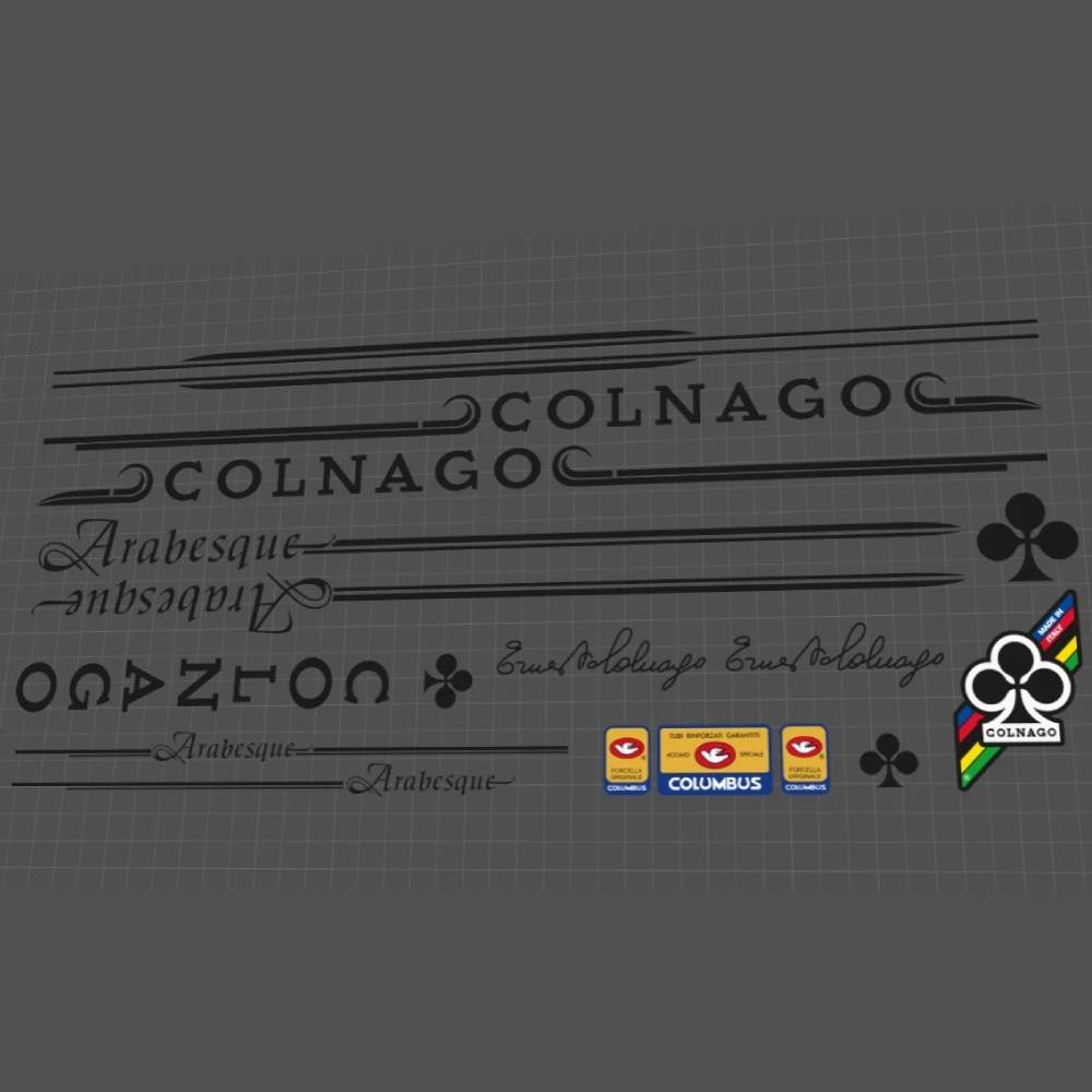 COLNAGO(コルナゴ)Arabesque(アラベスク)フレームステッカーセット(ブラック)