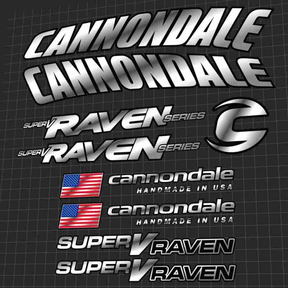 cannondale(キャノンデール)RAVEN(レイブン)フレームステッカーセット(シルバー)