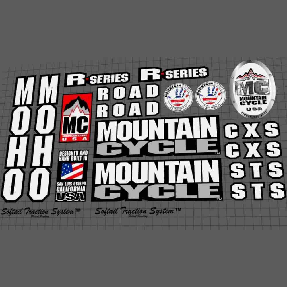 MOUNTAIN CYCLE(マウンテンサイクル)AFTERSHOCK(アフターショック)BMXフレームステッカーセット(Bデザイン)