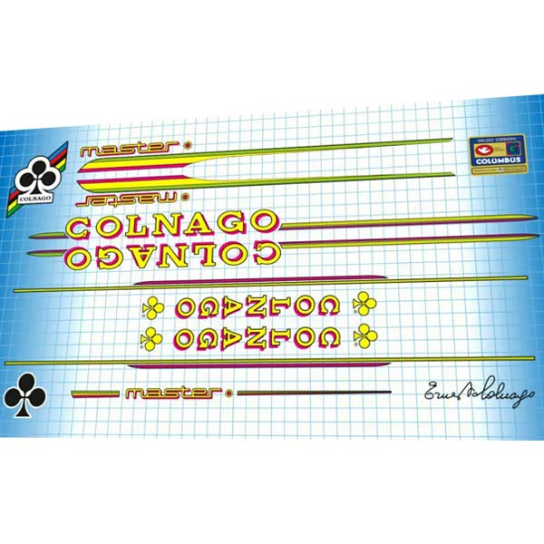 COLNAGO(コルナゴ)master(マスター)フレームステッカーセット(Giuseppe Saronni/Del Tongo(ジュゼッペサローニ/デルトンゴ)/1984)