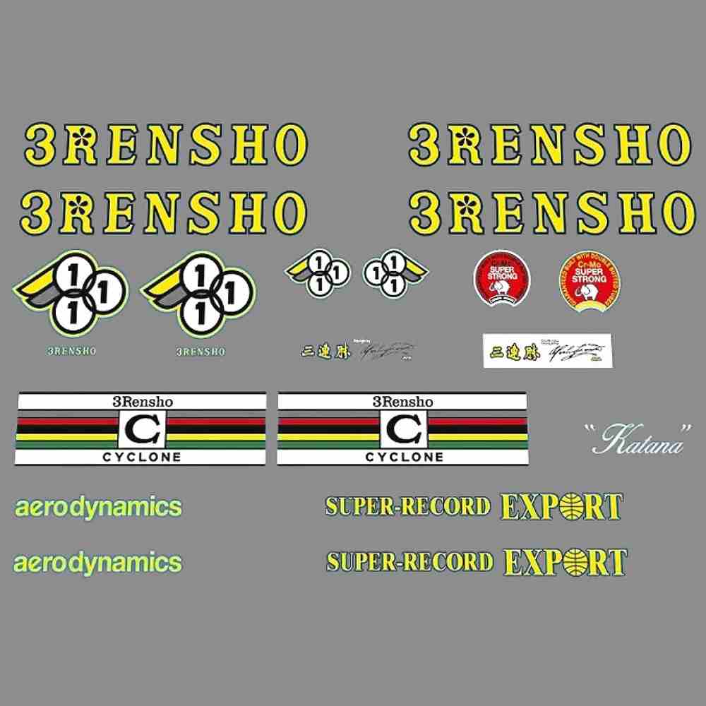3RENSHO(サンレンショー/三連勝)SUPER RECORD EXPORT(スーパーレコードエクスポート)フレームステッカーセット