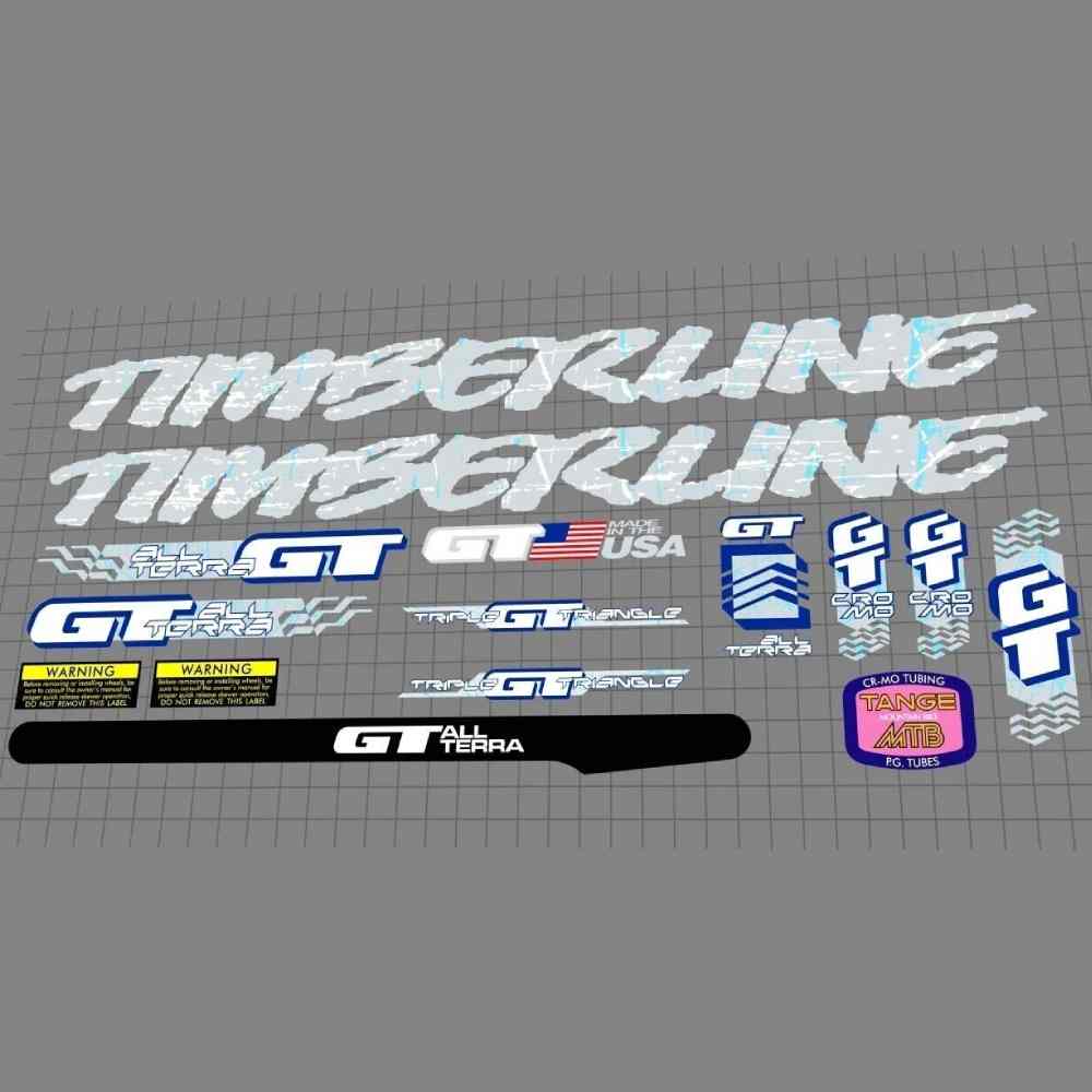 GT(ジーティー)TIMBERLINE(ティンバーライン)フレームステッカーセット(1991)