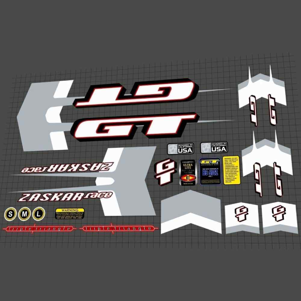 GT(ジーティー)ZASKAR RACE(ザスカーレース)フレームステッカーセット(2001)