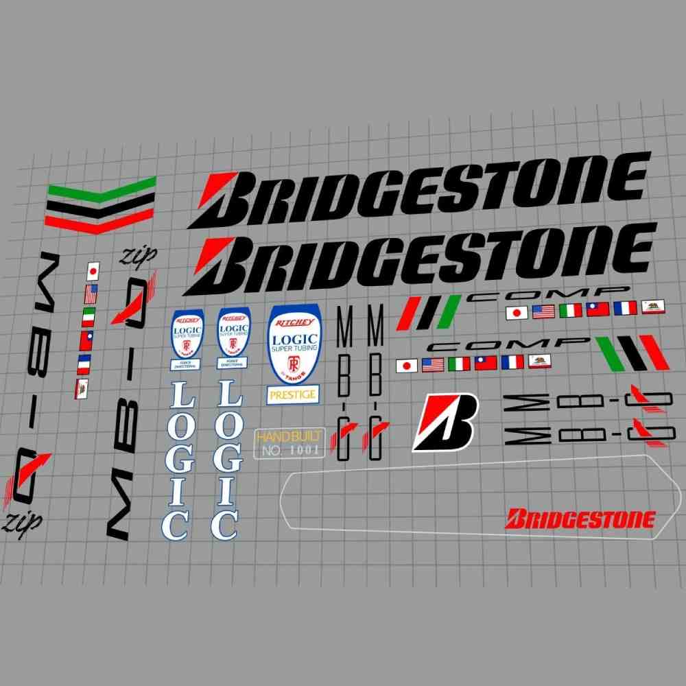 BRIDGESTONE(ブリヂストン)MB-0 zipフレームステッカーセット(1991)