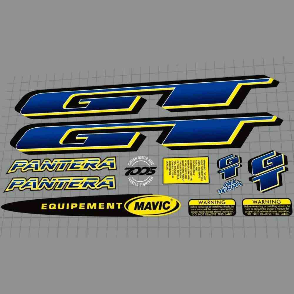 GT(ジーティー)PANTERA(パンテラ)フレームステッカーセット(1997/ブルー)