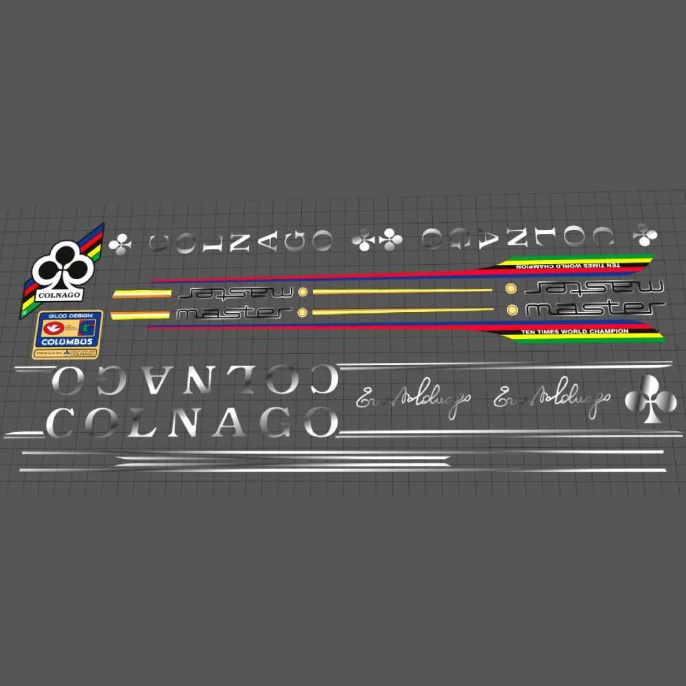 COLNAGO(コルナゴ)master(マスター)フレームステッカーセット(Chrome(クローム))