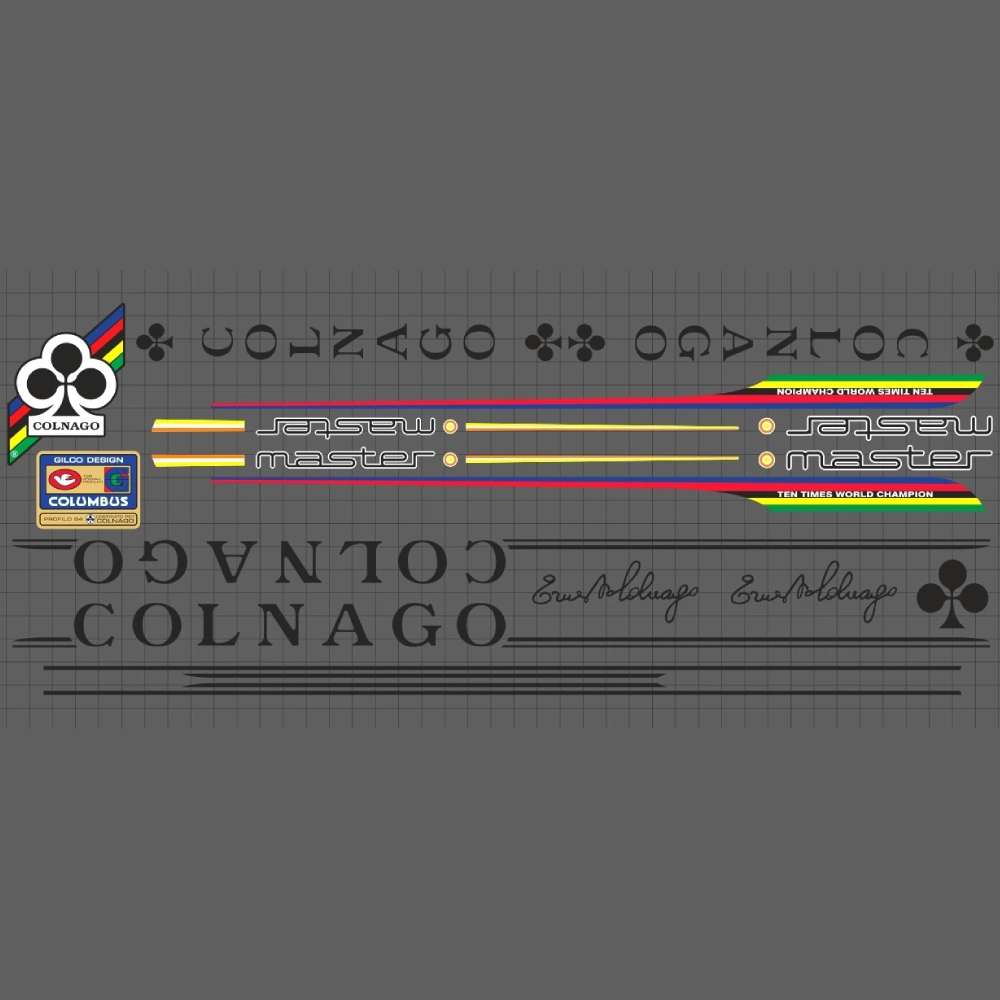COLNAGO(コルナゴ)master GILCO(マスタージルコ)フレームステッカーセット(ブラック)