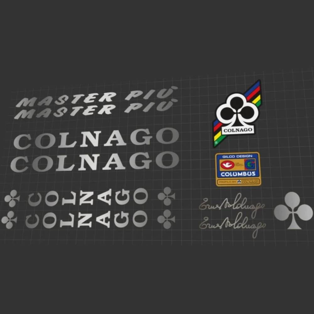 COLNAGO(コルナゴ)MASTER PIU(マスターピュー)フレームステッカーセット(1989/シルバーバージョン)
