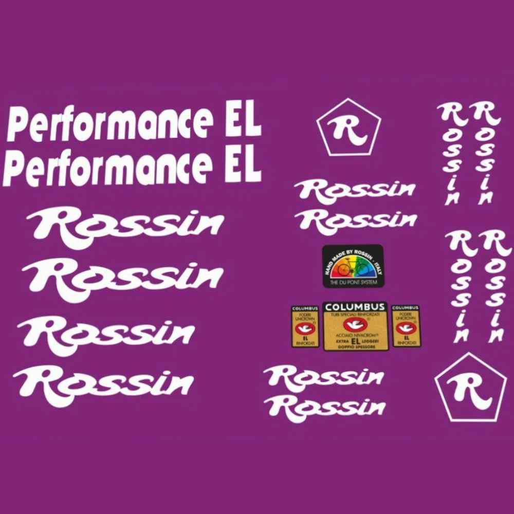 Rossin(ロッシン)Performance EL(パフォーマンスイーエル)フレームステッカーセット(ホワイト)