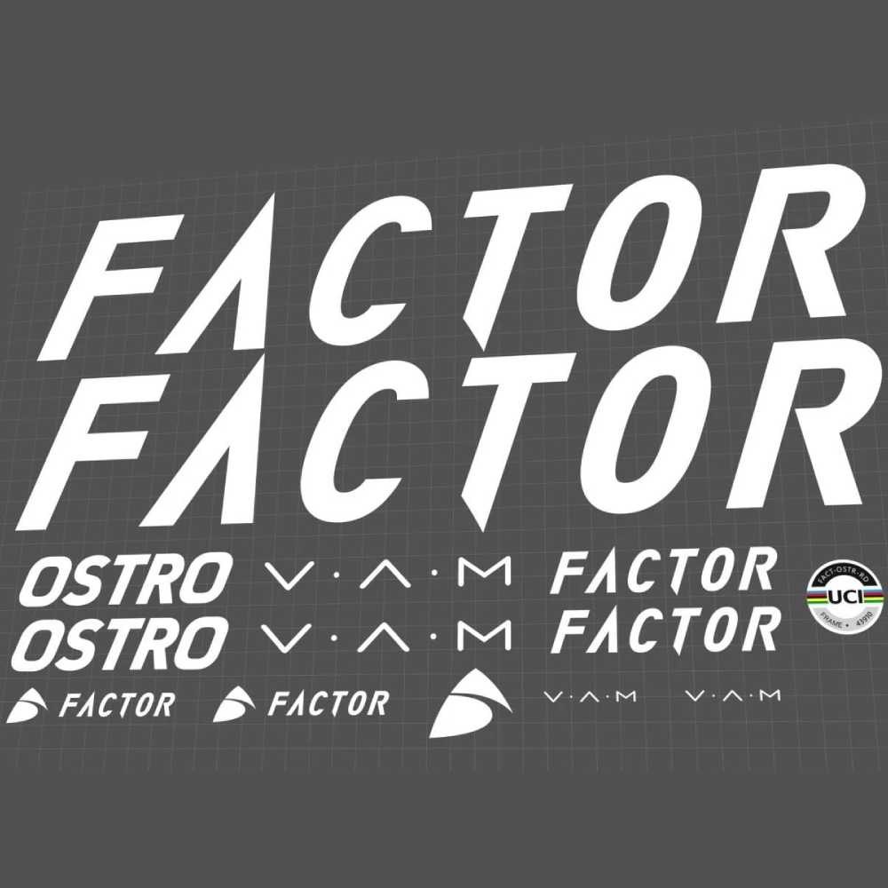 FACTOR(ファクター)OSTRO VAM(オストロヴァム)フレームステッカーセット(2023/ホワイト)