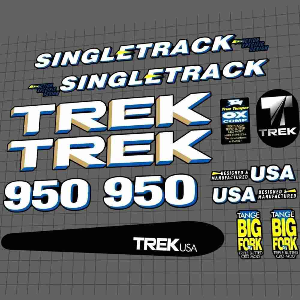 TREK(トレック)950 SINGLETRACK(シングルトラック)フレームステッカーセット(1992)