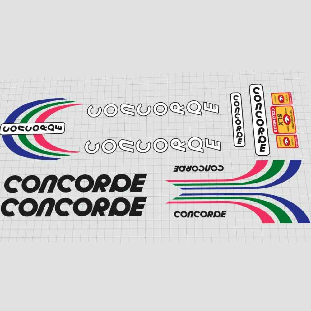 CONCORDE(コンコルド)TEAM PDMフレームステッカーセット(1988)