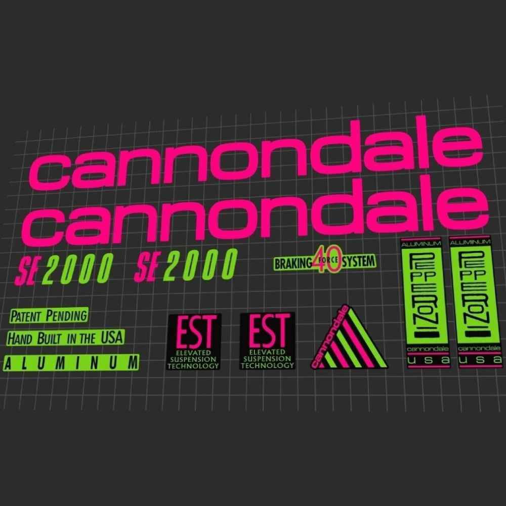 cannondale(キャノンデール)SE2000フレームステッカーセット(1991)