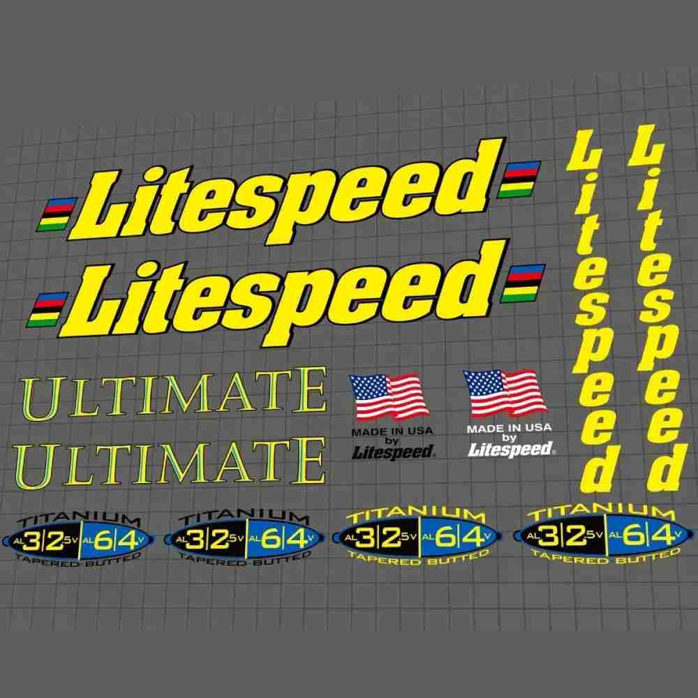 LITESPEED(ライトスピード)ULTIMATE(アルティメイト)フレームステッカーセット(1999)