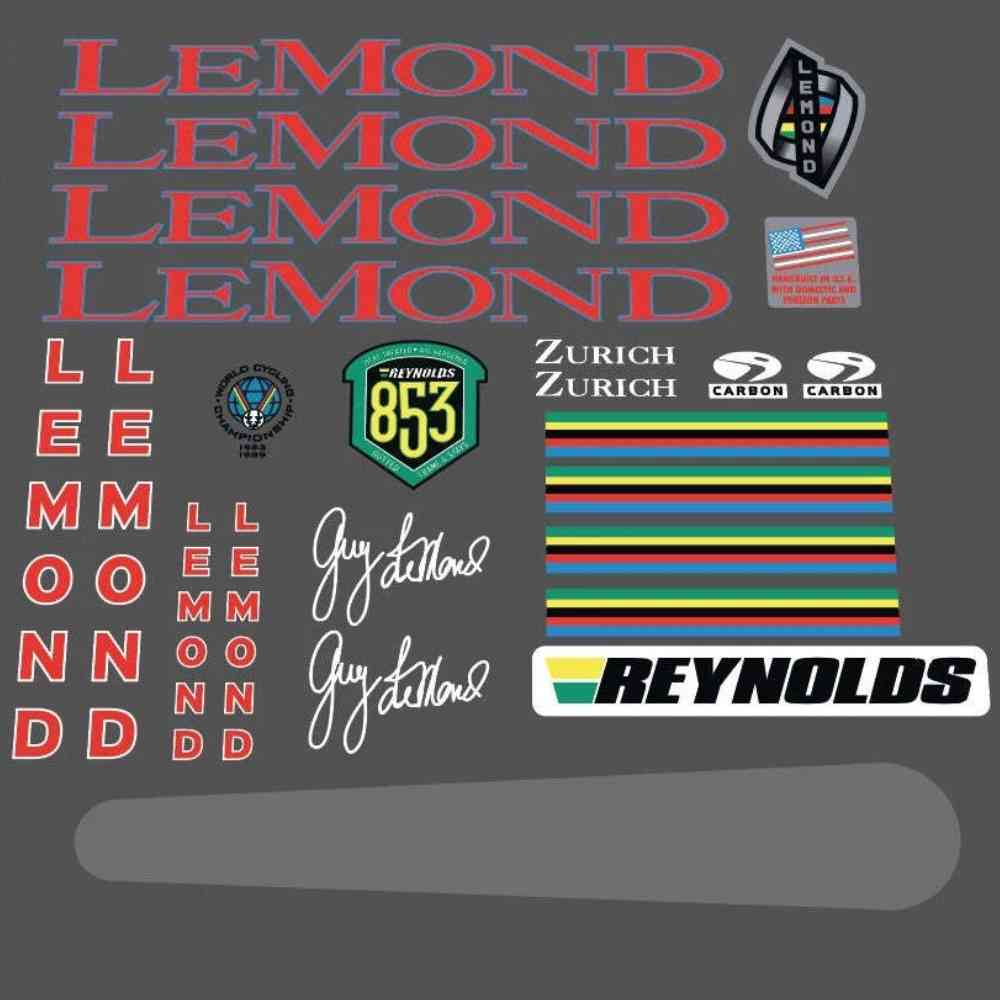 GREG LEMOND(グレッグレモン)ZURICH(チューリッヒ)フレームステッカーセット(2000/Dデザイン/ブルーフレーム用)