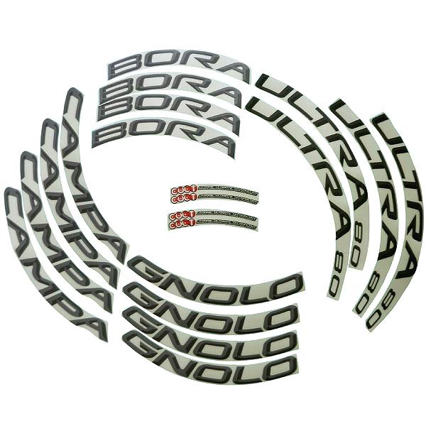 CAMPAGNOLO(カンパニョーロ)BORA ULTRA(ボラウルトラ)80リムステッカーセット(DARK(ダーク)/リム2本分)