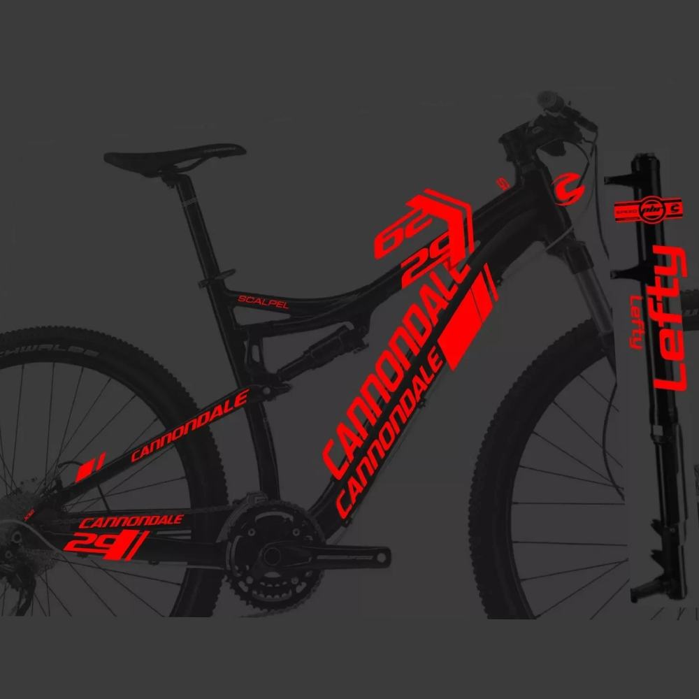 CANNONDALE(キャノンデール)SCALPEL(スカルペル)F29フレームステッカーセット(レッド)