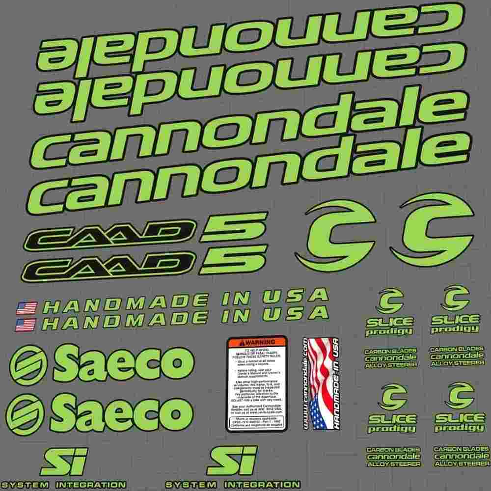 cannondale(キャノンデール)CAD5フレームステッカーセット(Saeco(サエコ))