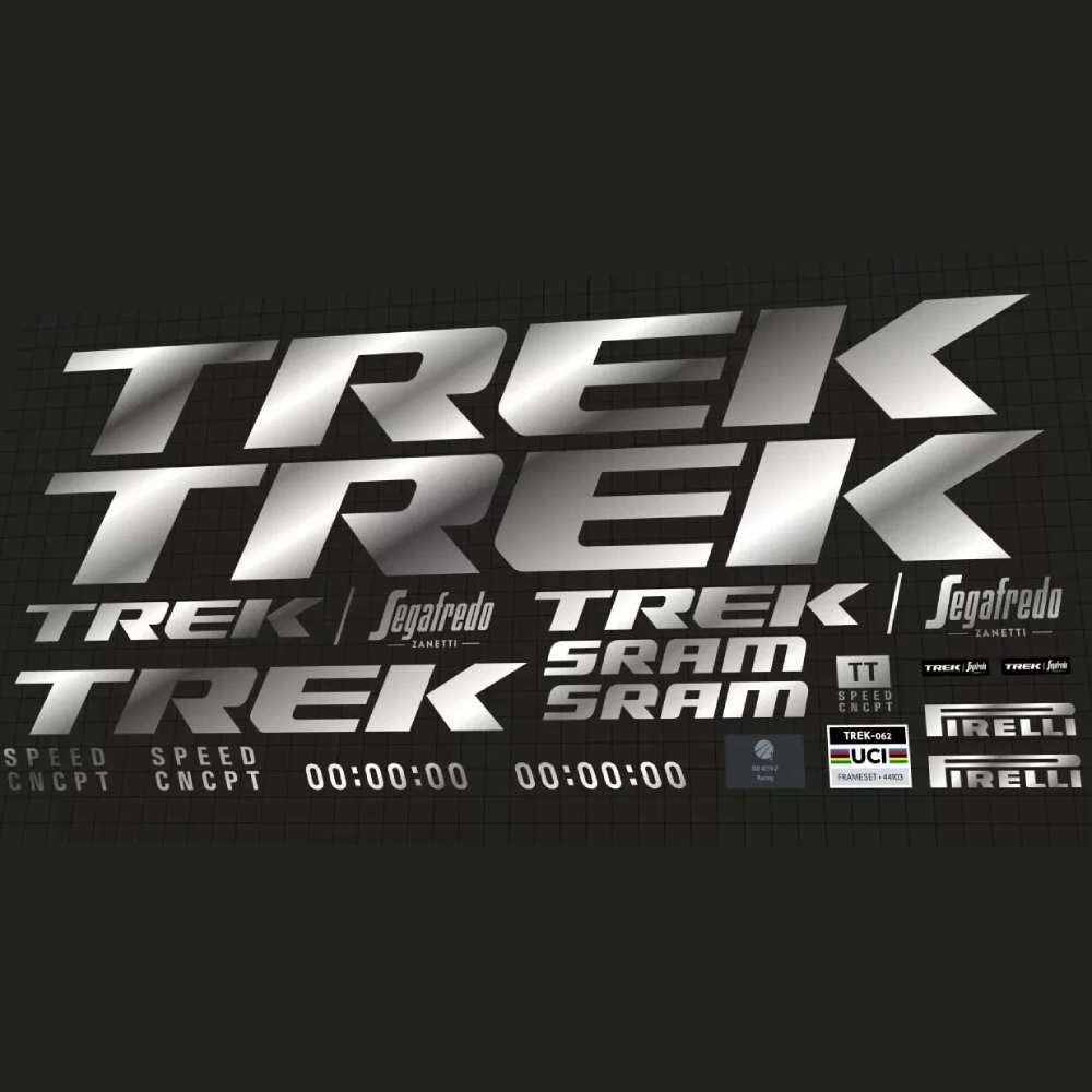TREK(トレック)SPEED CONCEPT(スピードコンセプト)フレームステッカーセット(Segafredo(セガフレード/mirror chrome(ミラークローム)/2022)