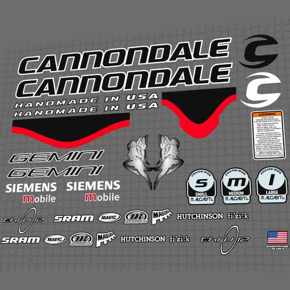 cannondale(キャノンデール)GEMINI(ジェミニ)DHフレームステッカーセット(2005)