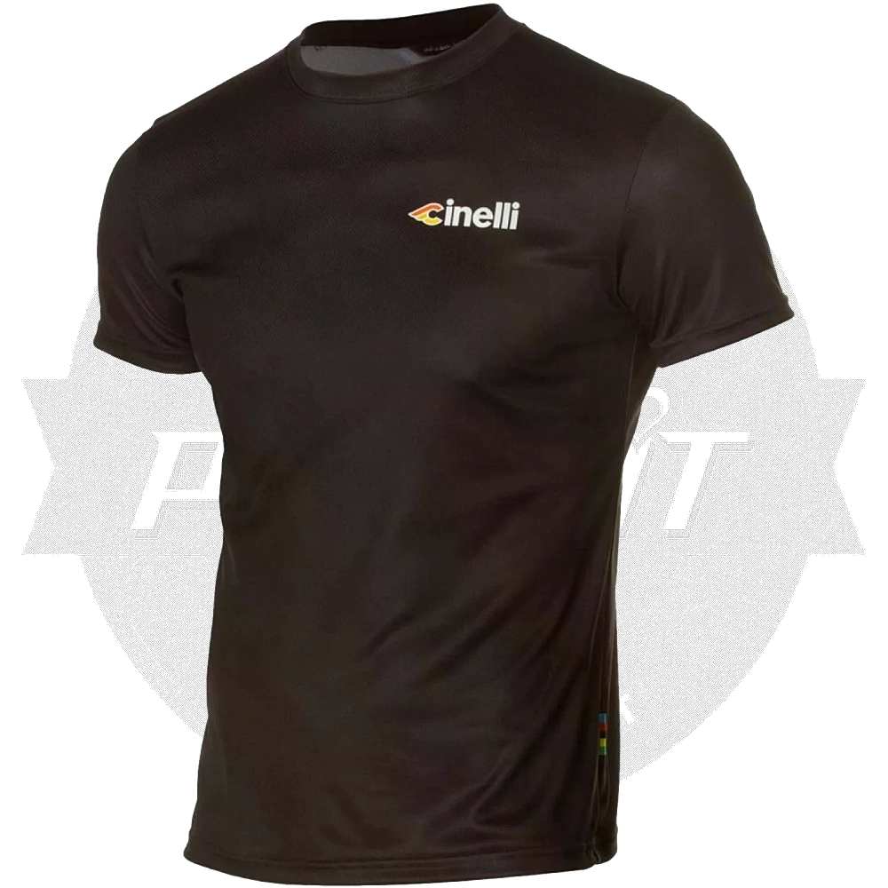De Marchi(デマルキ)×Cinelli(チネリ)Tech(テック)Tシャツ(ブラック)