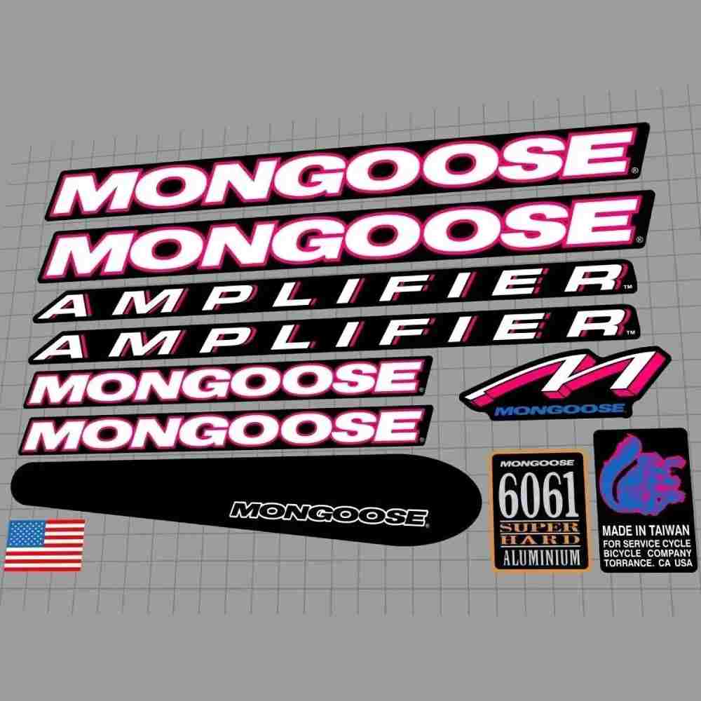 MONGOOSE(マングース)IBOC AMPLIFIER(アイボックアンプリファイアー)フレームステッカーセット(1994)