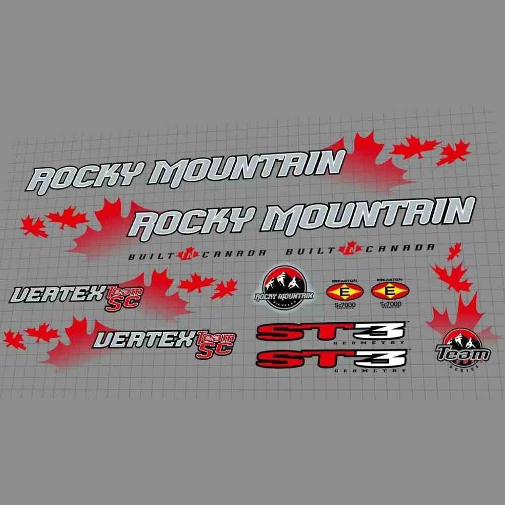 ROCKY MOUNTAIN(ロッキーマウンテン)VERTEX TEAM SC(バーテックスチームエスシー)フレームステッカーセット(2001)