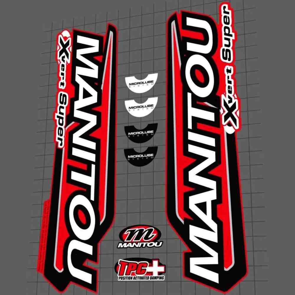 MANITOU(マニトゥ)X-vert Super(エックスバートスーパー)Front Suspension Fork(フロントサスペンションフォーク)ステッカーセット(2001)