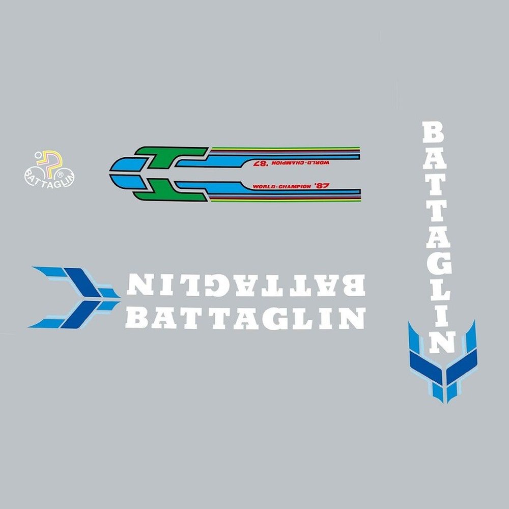 BATTAGLINフレームステッカーセット(ブルー/グリーン)