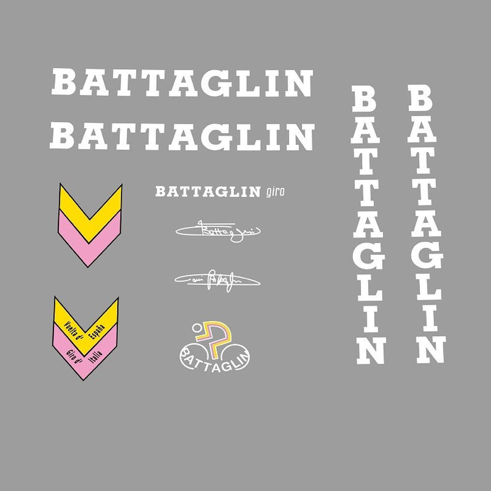 BATTAGLINフレームステッカーセット(ホワイト)