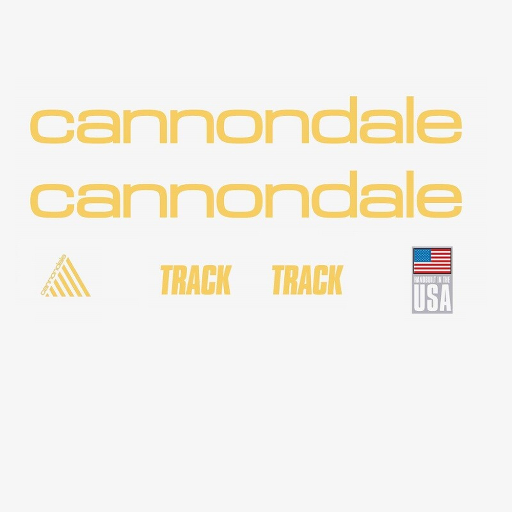 cannondale TRACKフレームステッカーセット(ゴールド)