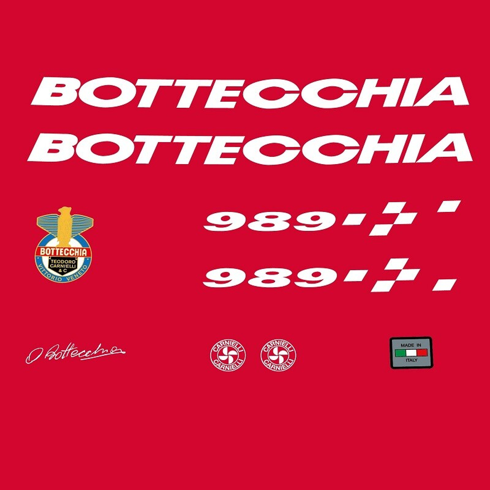 BOTTECCHIA 989フレームステッカーセット(ホワイト)